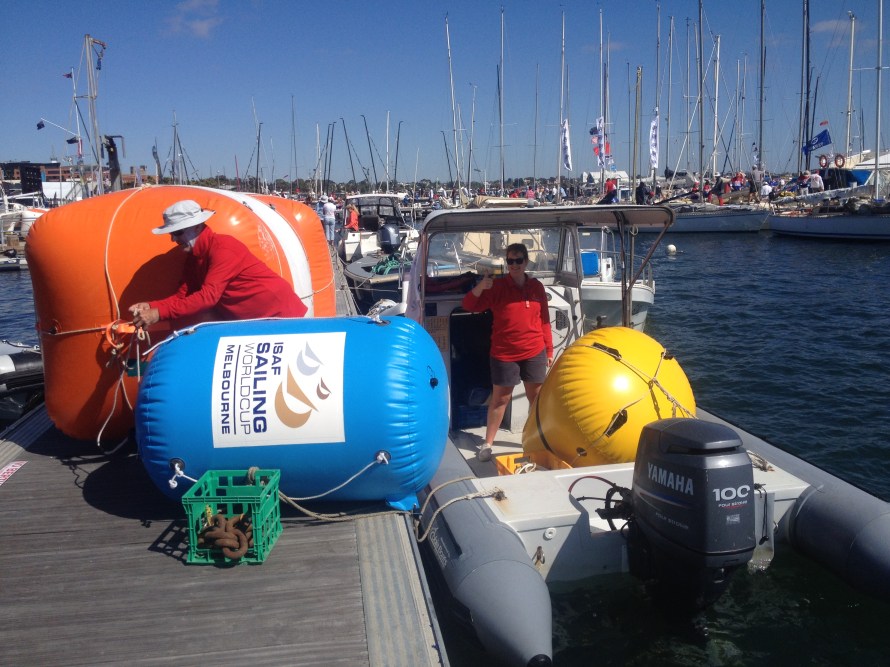 Somehow we managed to take out one yellow, one blue and two of the large orange bouys in this RIB
